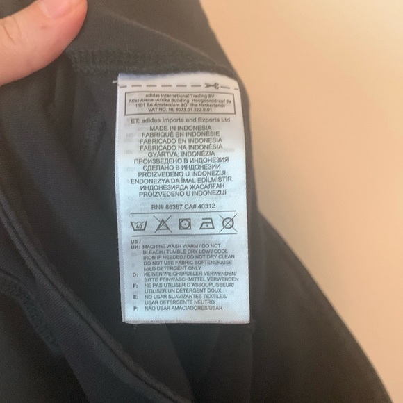 Adidas Black & White 3 Stripes Athletic Leggings Size Small - Picture 7 of 8